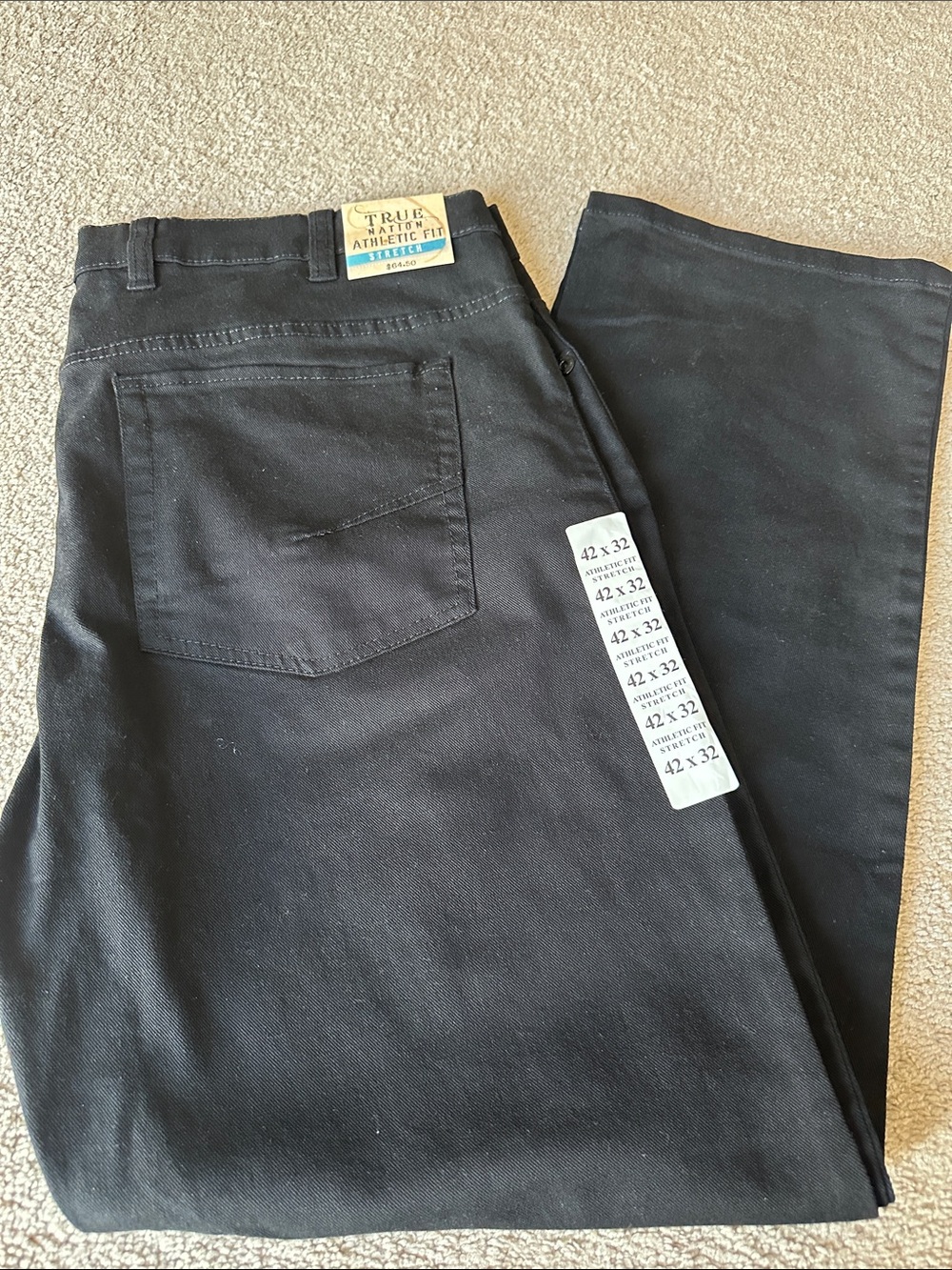 Men's Black Jeans - Athletic Fit